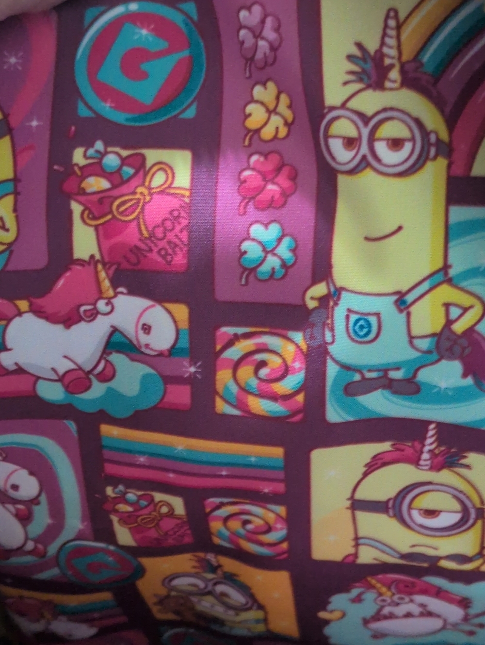 Adorable Minions Fluffy Unicorn Loungefly Back Pack - Picture 10 of 13